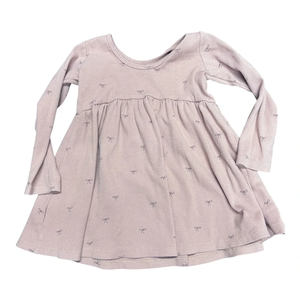 Quincy May Bow Scoop Neck Dress 2-3 T